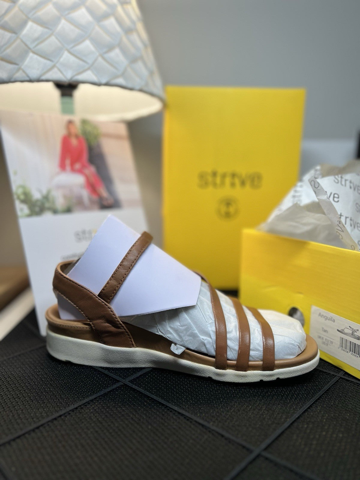 Strive Women's Anguila Sandal Tan  - 23121T, Tan Size 9 New in Box