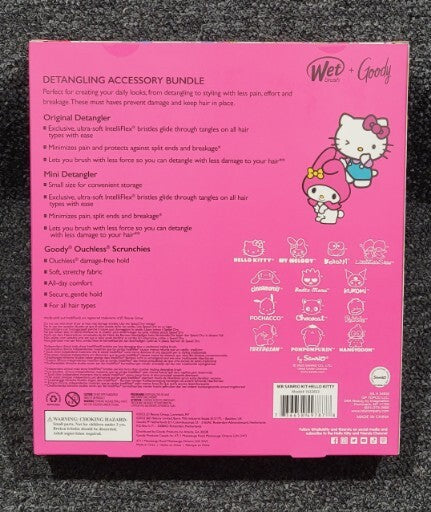 Wet Brush/Goody Detangling Acc Bundle Hello Kitty Friends Set LIMITED EDITION 