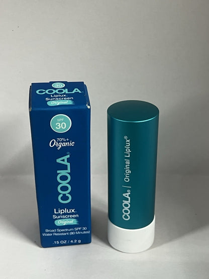 COOLA Classic Liplux Organic Lip Balm Sunscreen SPF 30 .15oz Full Size Exp 01/25