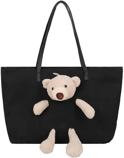 Teddy Bear Tote Bag- Mommy Bag/ shoulder Bag /cute Weekender Bag For Teens