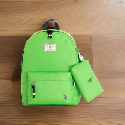 U.S. Polo Assn. Adult Water-Resistant Backpack Youth Green NWT