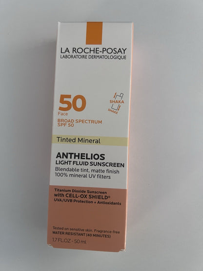 LA ROCHE POSAY ANTHELIOS TINTED MINERAL SPF 50 SUNSCREEN 1.7 OZ EXP 2027