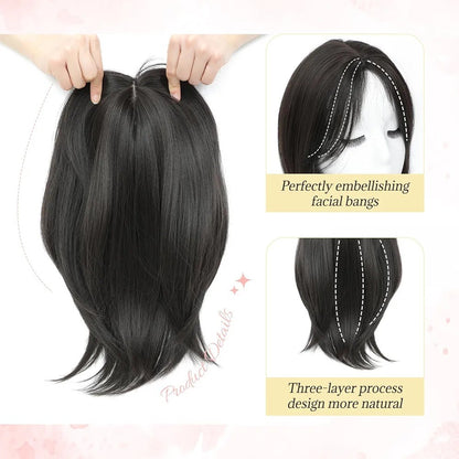 Ms Taj Hair Topper 12 Inch Hair Toppers for Women with Thinning Hair Black NEW