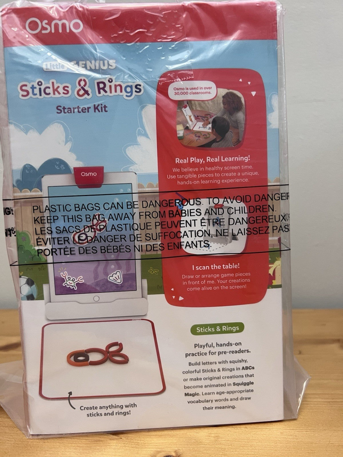 Osmo Little Genius Sticks & Rings Starter Kit for iPad NEW  w/Osmo base MSRP $64