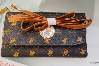 Beverly Hills Polo Club Wallet Crossbody bag (Brown) NEW w/ Tags
