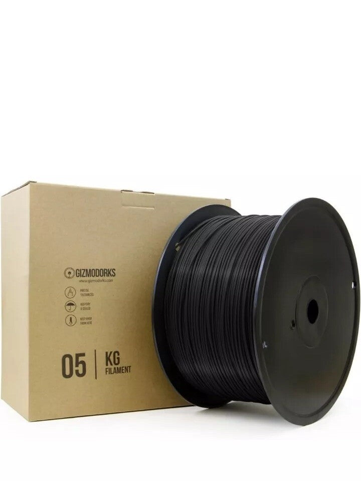 Gizmo Dorks ABS Filament for 3D Printers 3mm (2.85mm)5kg, Black. New Missing Box
