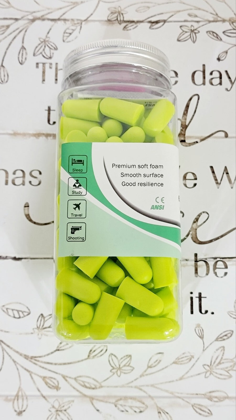 Lot of TWO Lysian Ultra Soft Green Foam Earplugs 60 x 2 = 120 Pairs 38dB SNR