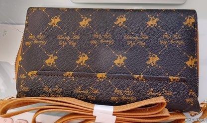 Beverly Hills Polo Club Wallet Crossbody bag (Brown) NEW w/ Tags