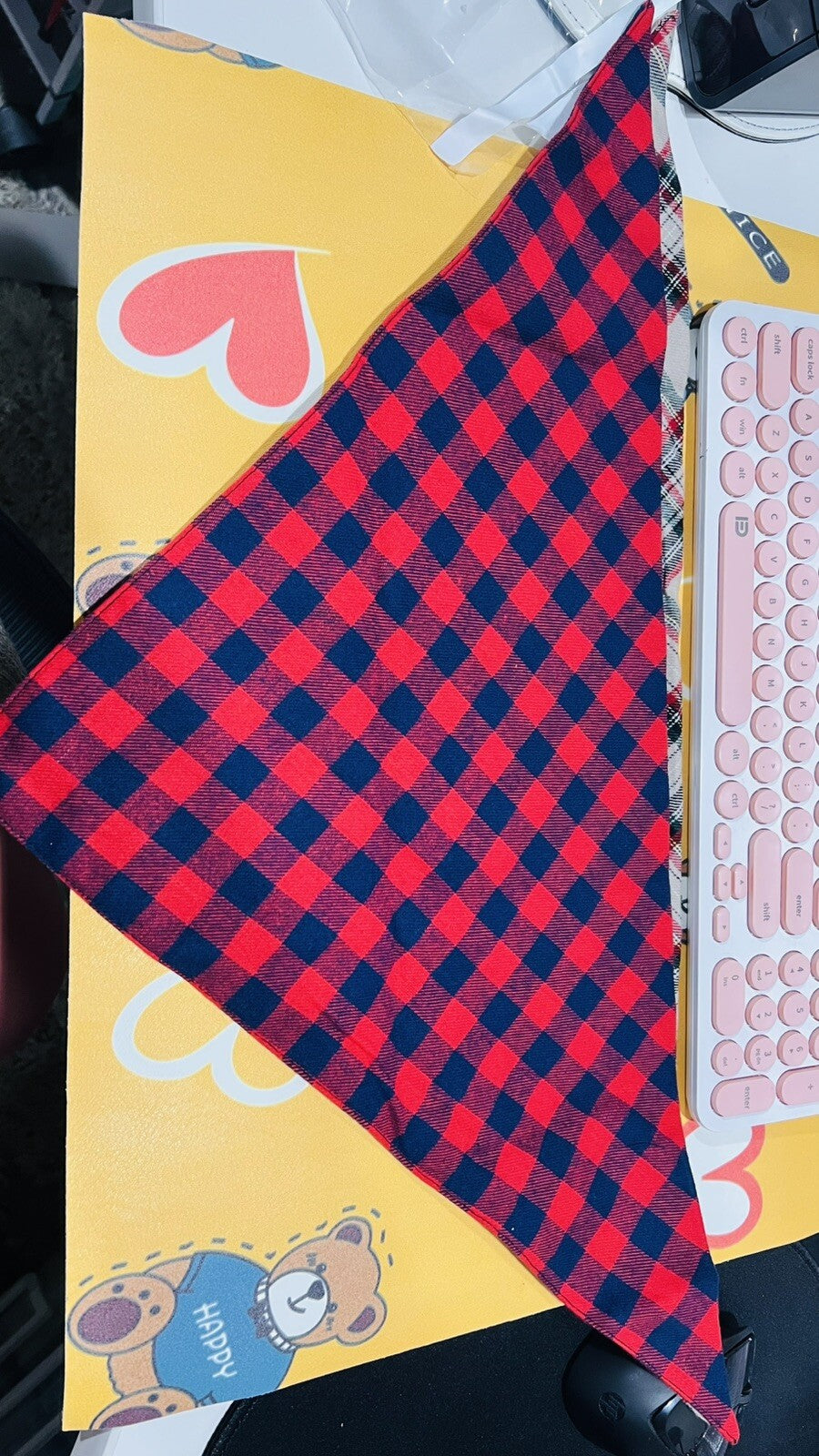 4 Christmas Plaid Dog Bandana For Christmas Holidays