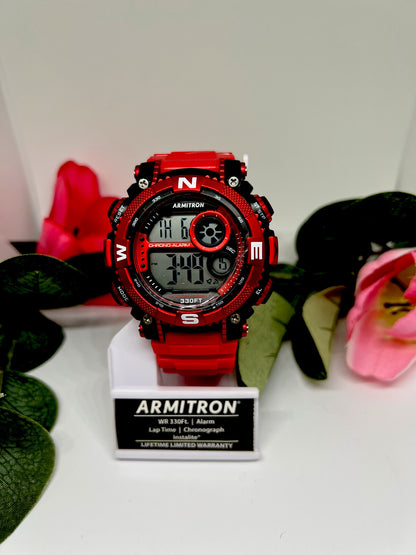 Armitron Sport Men's Digital Chronograph Resin Strap Watch, WR330ft