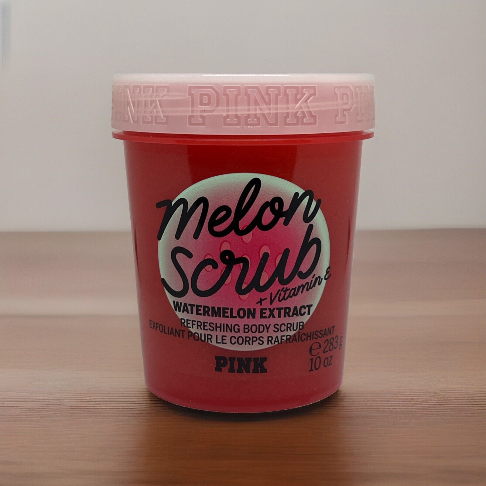 VICTORIAS SECRET PINK MELON REFRESHING BODY SCRUB EXFOLIANT VITAMIN E  10 oz NEW