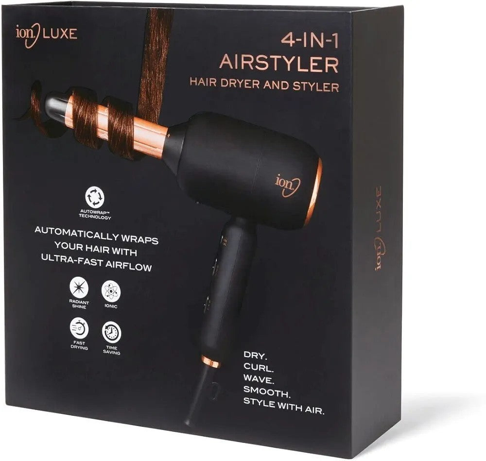 ion Luxe 4-in-1 Autowrap™ Airstyler -Interchangeable Hair Dryer & Curler 