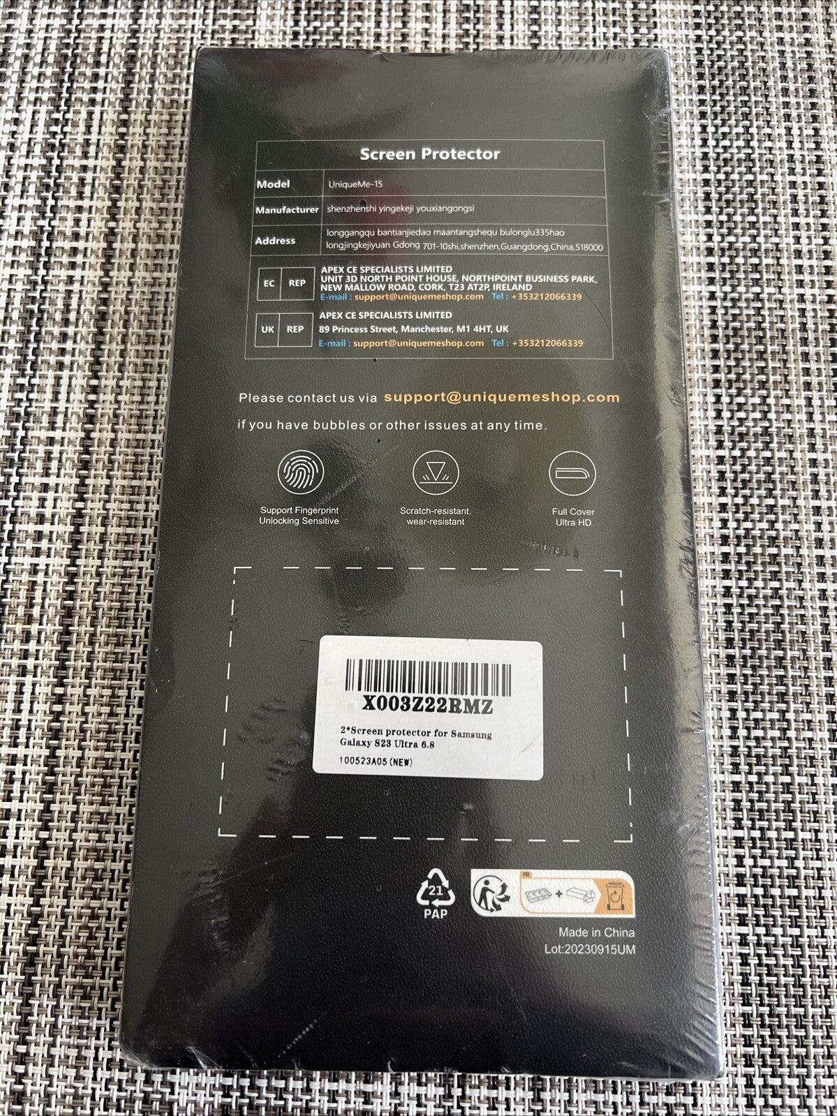 UniqueMe UV Screen Protector For Samsung Galaxy S23 Ultra 6 Ultra 6.8 New