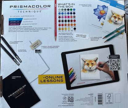 Prismacolor Technique Colored Pencils - Level 1 Bundle 47 Count - 2 Art Lessons