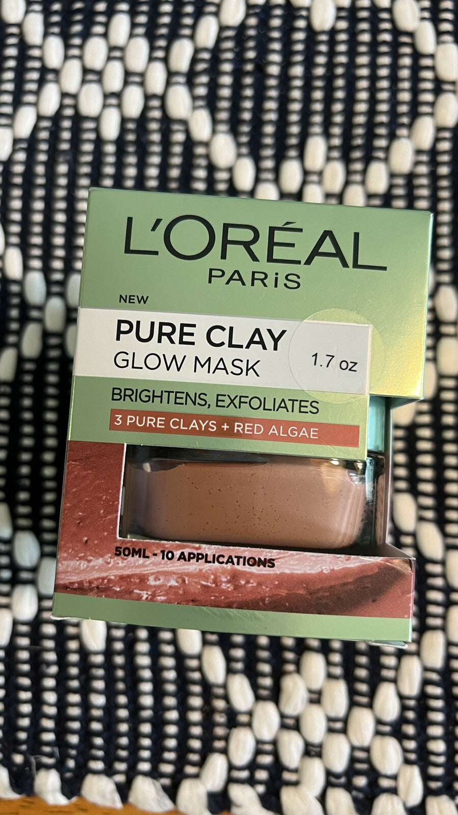 L’Oreal Paris Pure Clay Glow Mask Brightens, Exfoliates  1.7 fl oz