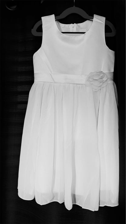 Flower Girl Wedding Party First Communion Dress Ivory  6-7Years