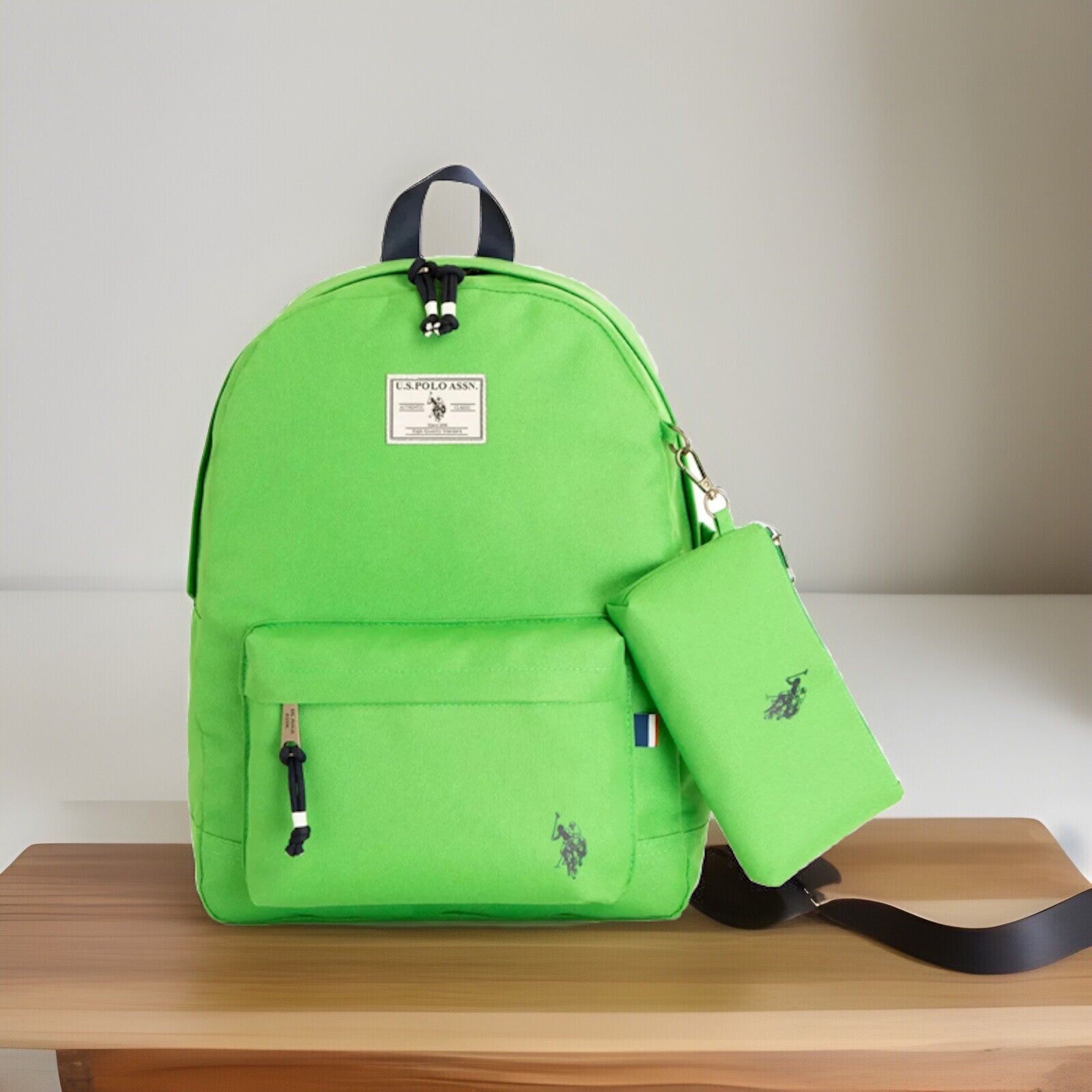 U.S. Polo Assn. Adult Water-Resistant Backpack Youth Green NWT
