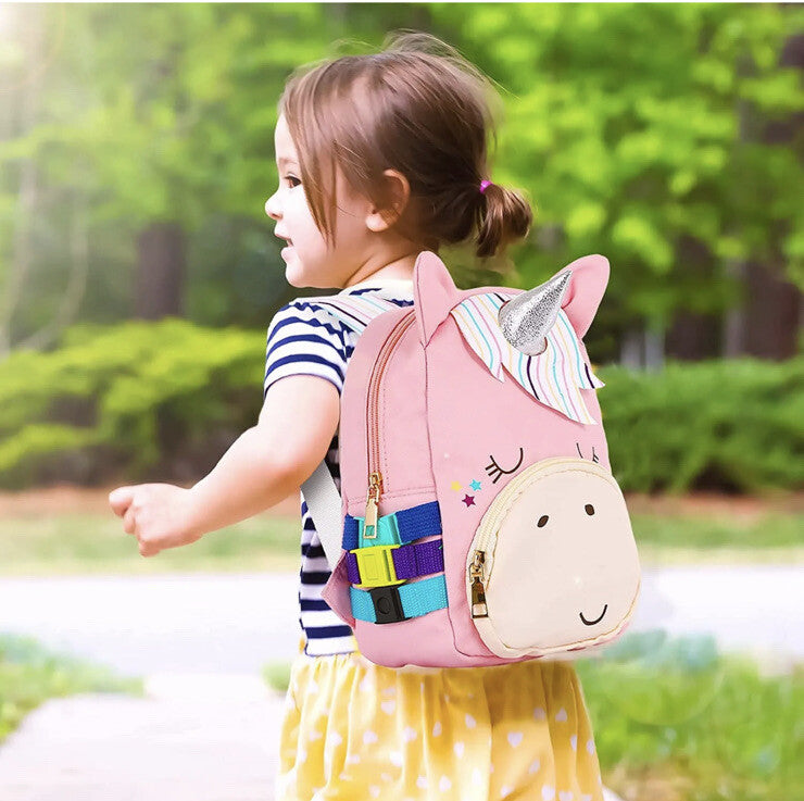 Toddler Girl Unicorn Shoes Size 11  & Busy Board Unicorn Backpack Set New