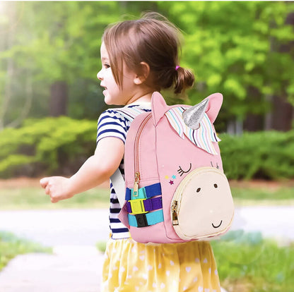 Toddler Girl Unicorn Shoes Size 11  & Busy Board Unicorn Backpack Set New