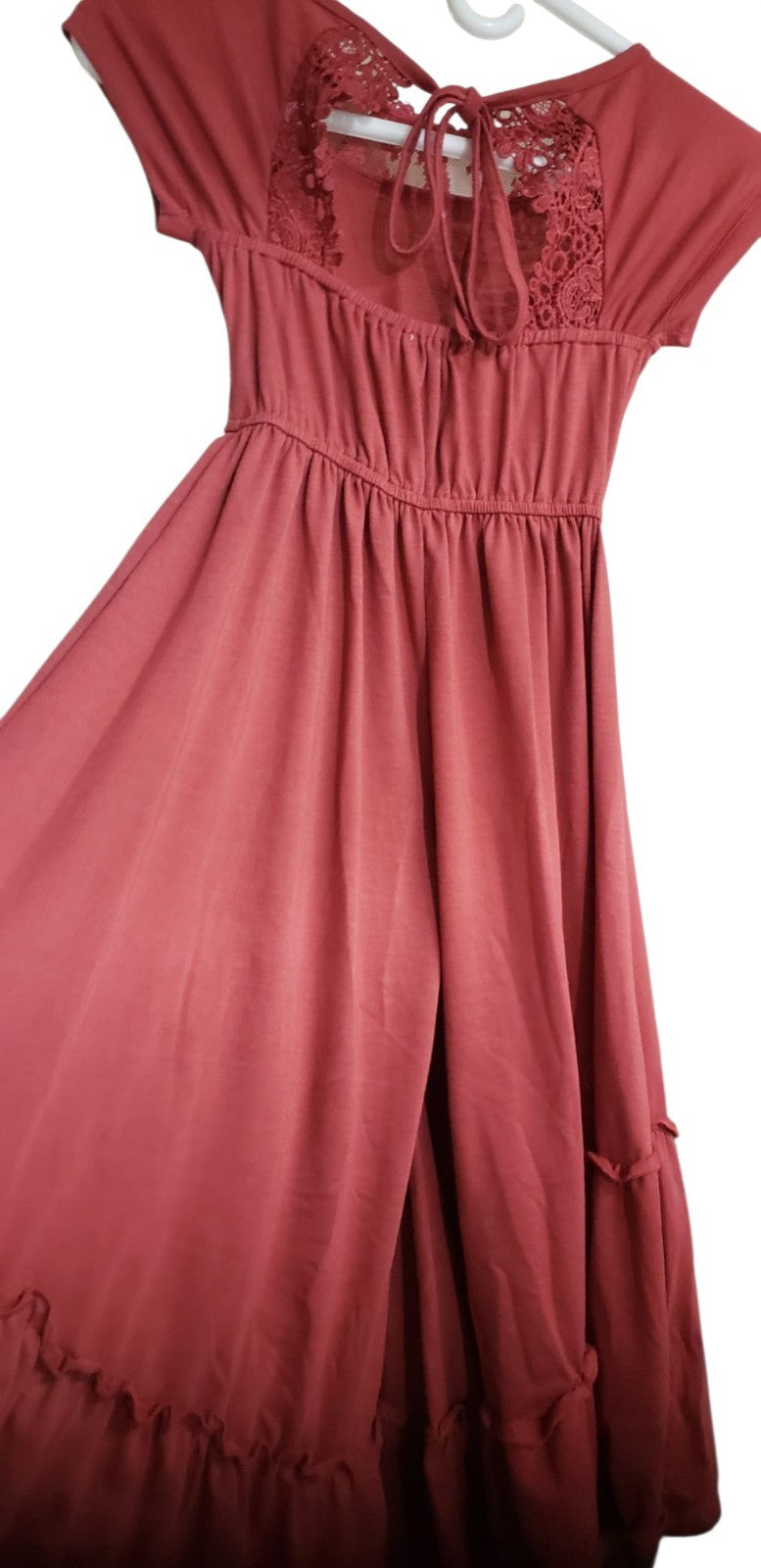 Mia Joy Joyfolie Girls sz 6 paprika red flare bell leg boho holiday jumpsuit
