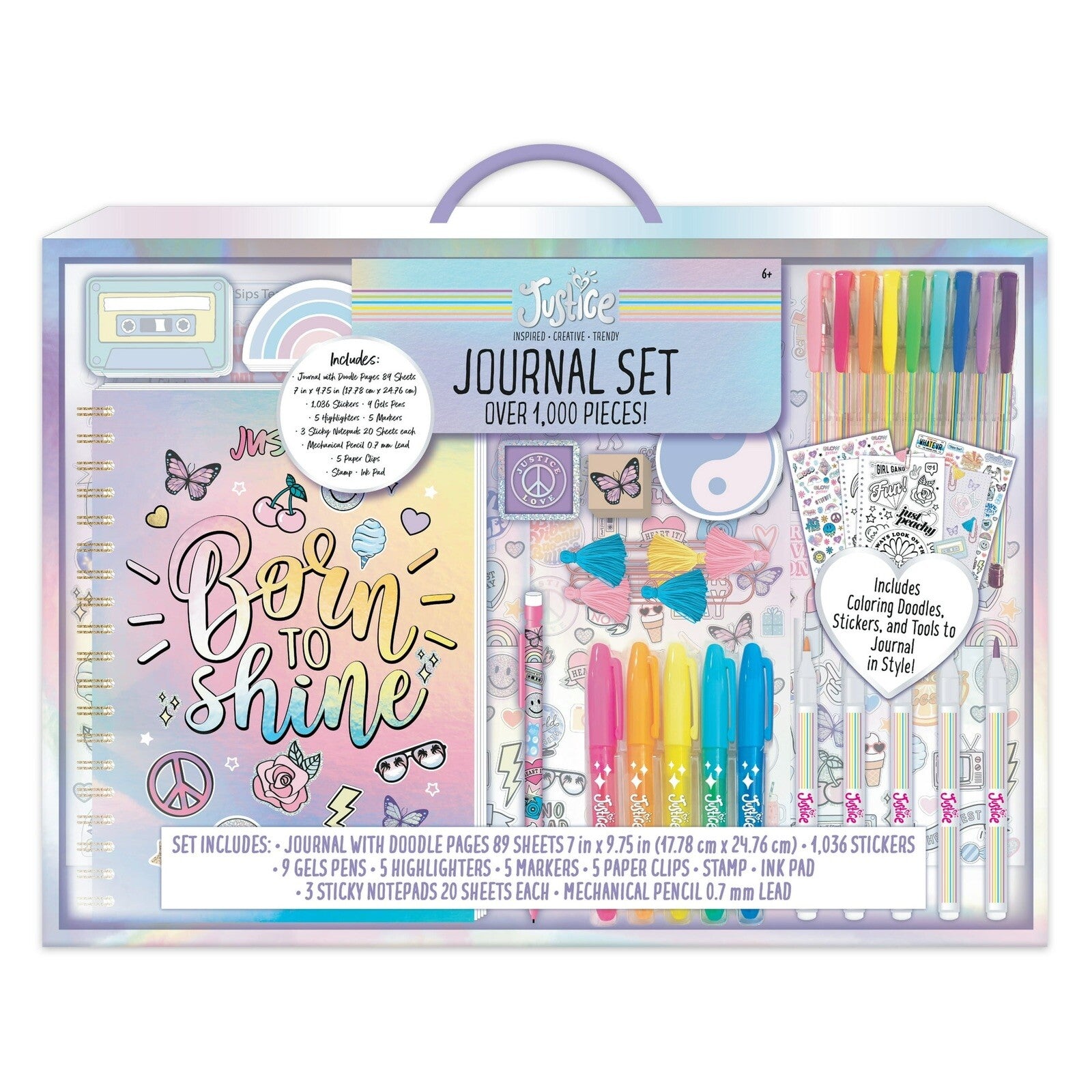 Justice 710882JUS Journal Art Set, 1000+ Pieces for Girls Ages 6+
