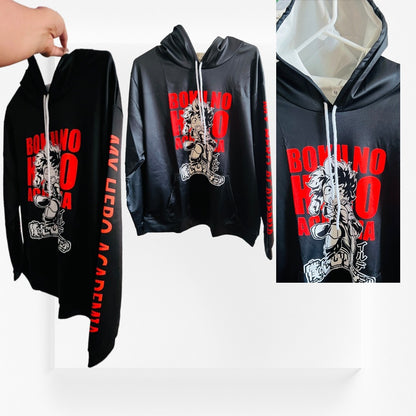 My Hero Academia Pullover Hoodie Black MEDIUM New (see Description)
