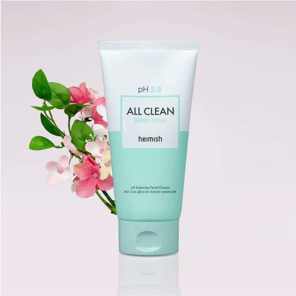 Heimish All Clean Green Foam Cleanser pH 5.5 / 150g  Vegan Cleanser NIB
