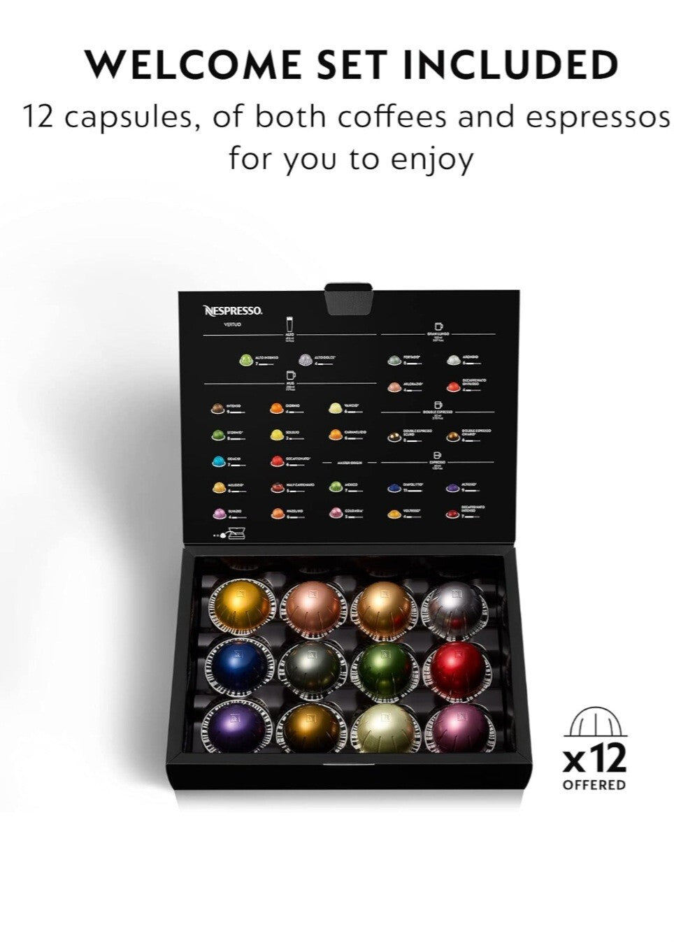 Vertuo Coffee and Espresso Maker, Black Matte Rose Gold New Openbox