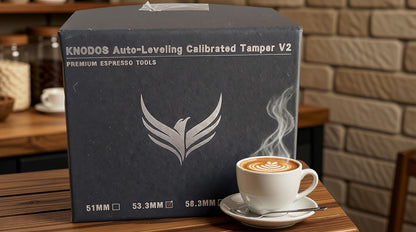 KNODOS 53.3mm Auto Leveling Calibrated Tamper V2 Premium Espresso Tool 54mm