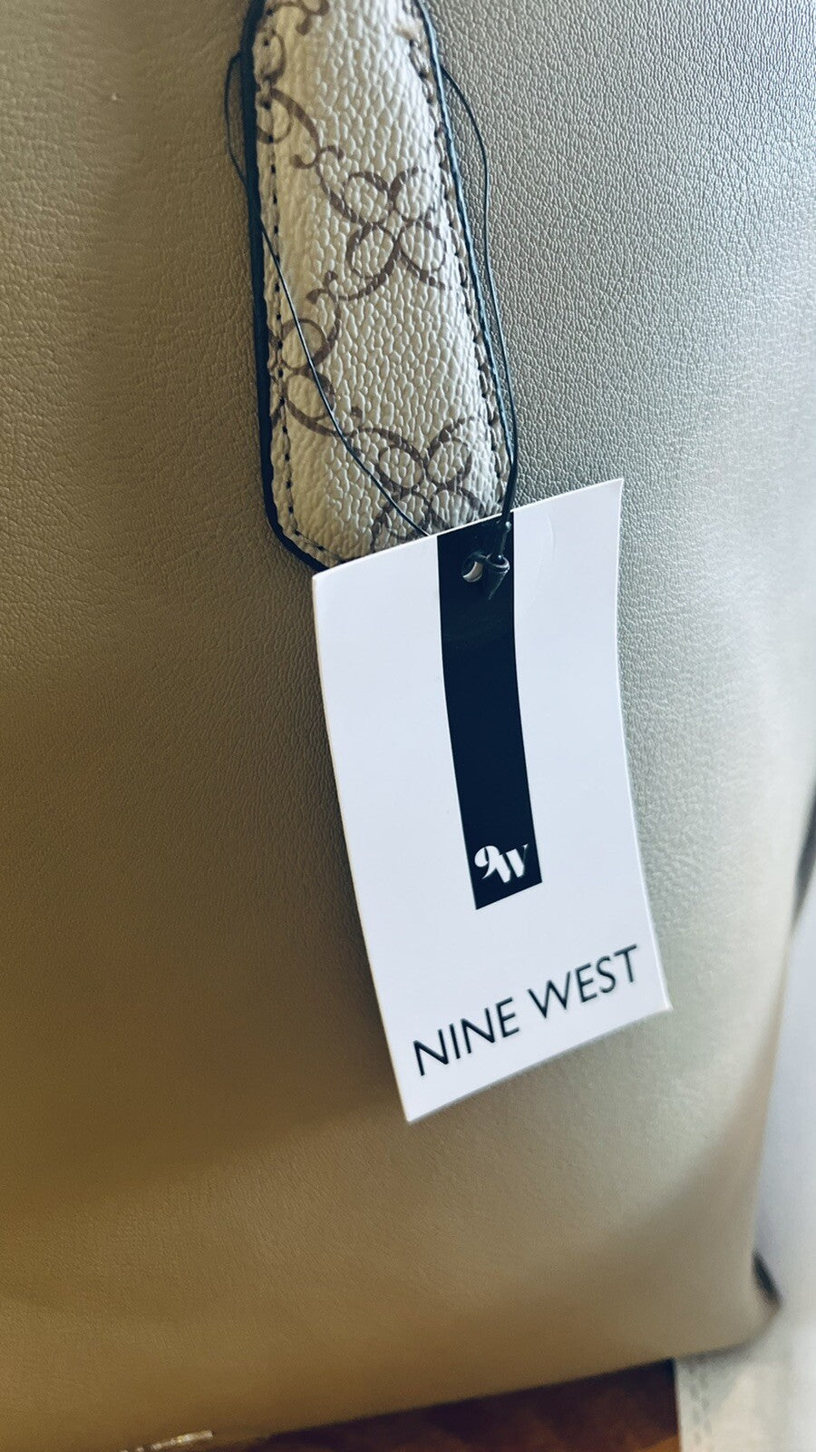 Nine West Jodie Carry all Logo Tote Bag/ Mushroom Multi NWT