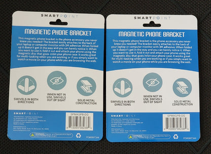 2-SMARTPOINT Magnetic Phone Brackets. Solid METAL, Very Solid Brackets