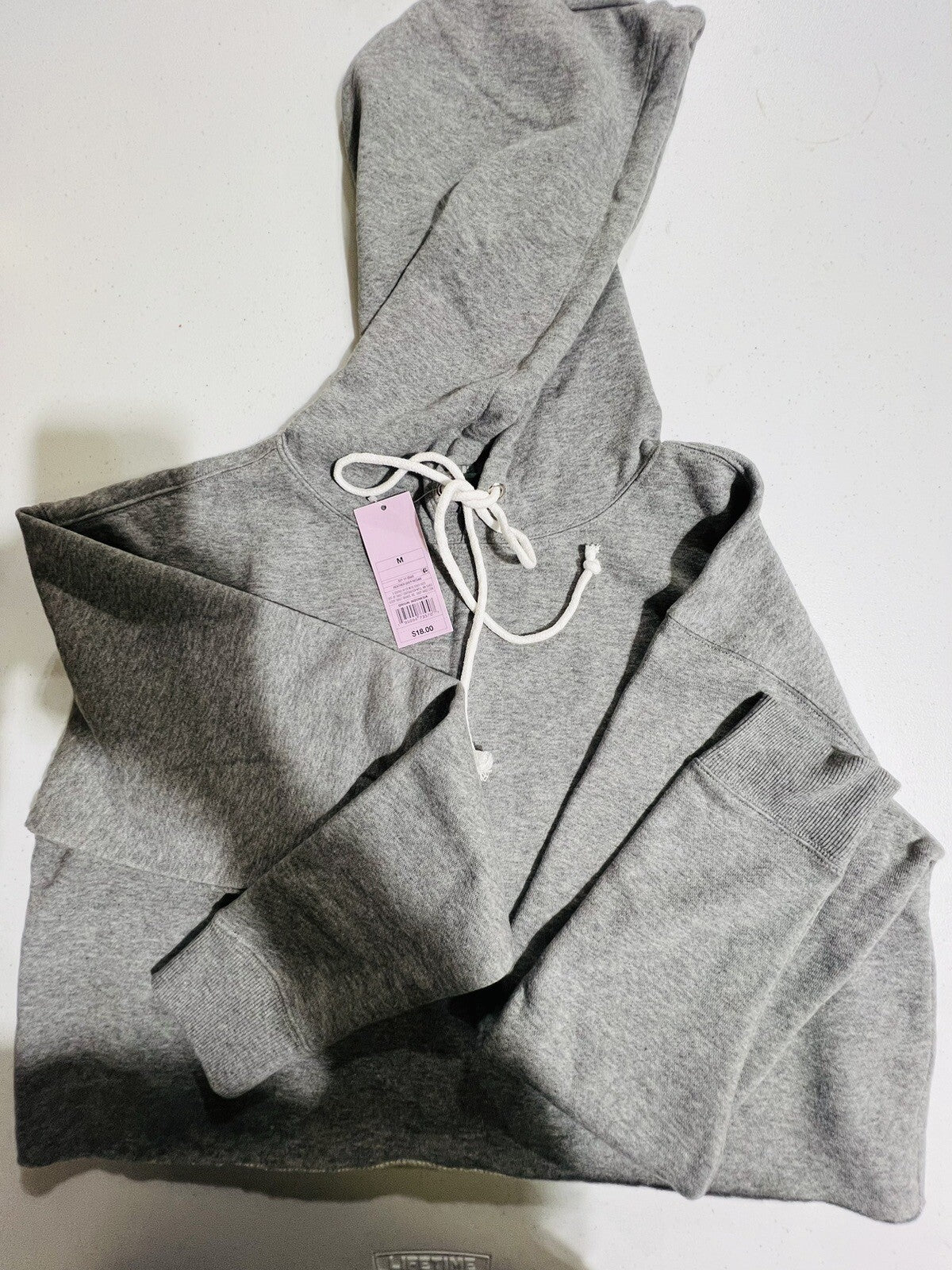 Wild Fable Women’s Heather Grey Cropped Hoodie Long Sleeve Medium NWT SRP$18