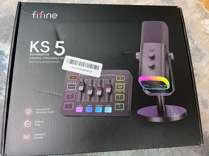FIFINE Gaming Equipment Bundle, Dynamic XLR/USB Gaming Microphone Set With Mixer