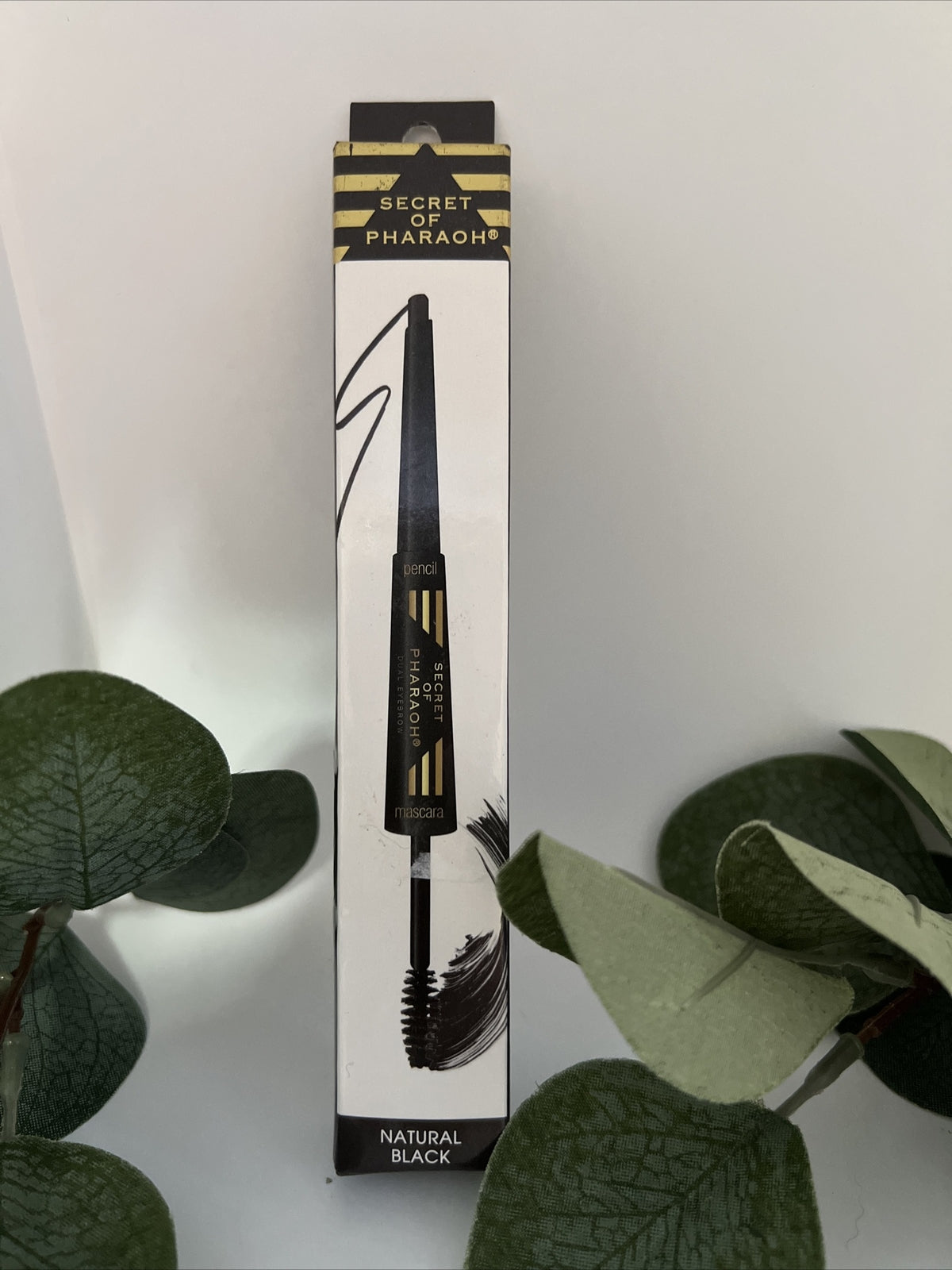 Eyebrow  Pencil & Mascara Duo /Secret of Pharaoh- "Natural Black" - NIB