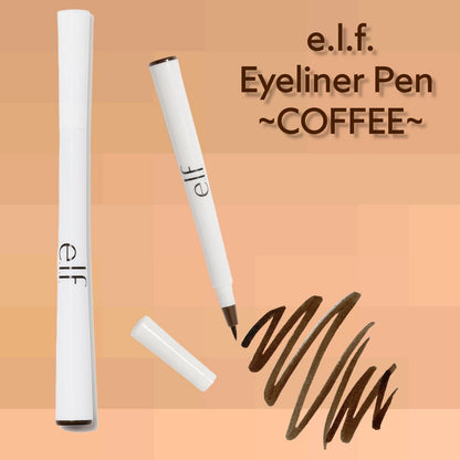 ELF Eyeliner Pen Coffee 21652 / 0.05 oz | New & Sealed|