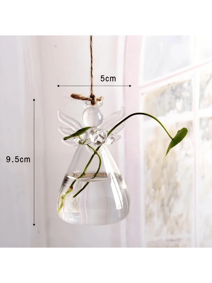 Flower vase Glass decor Angel Shaped Hydroponic Bottle Glass New