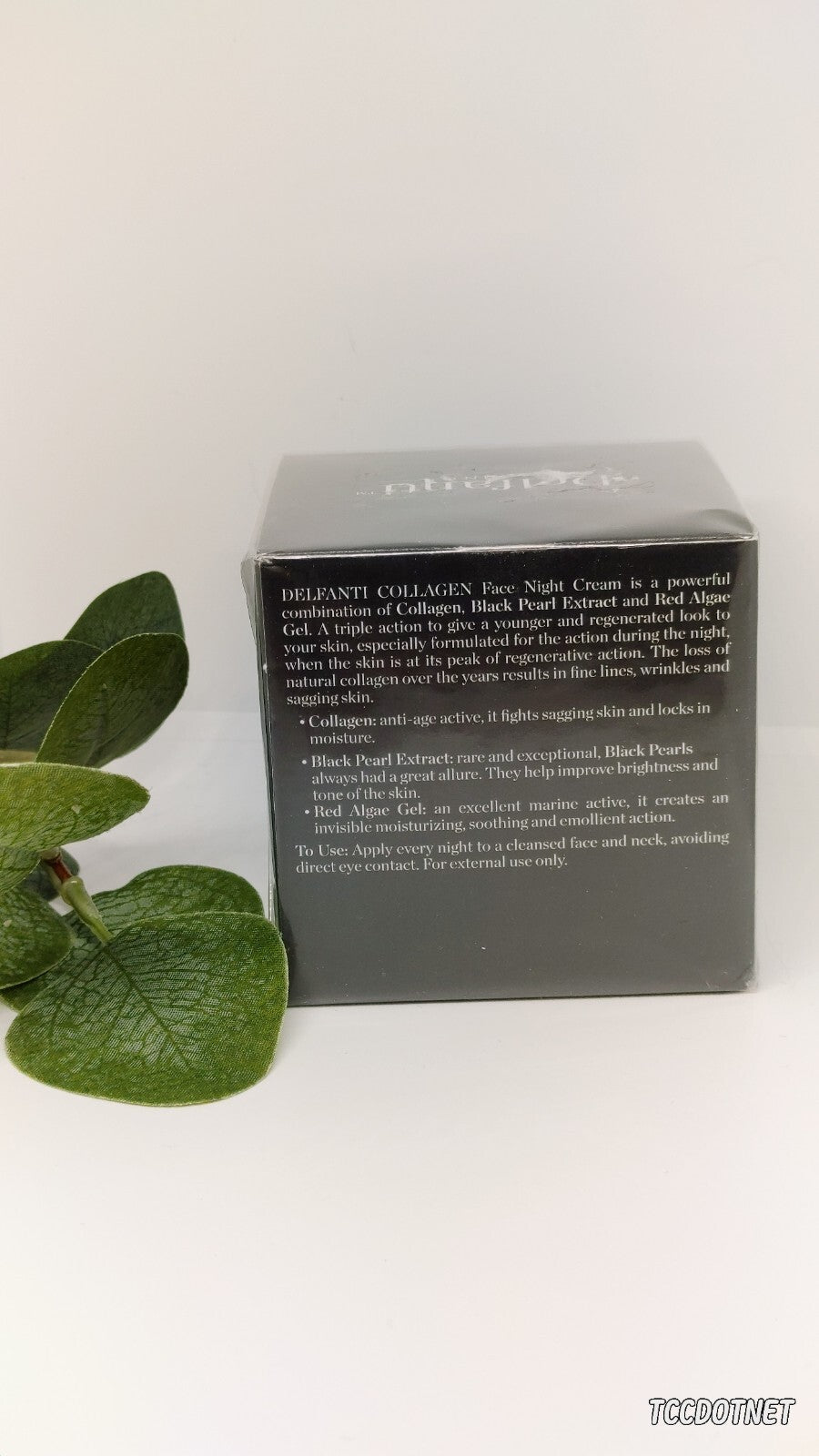 Delfanti Milano Collagen Night Cream with Black Pearl & Red Algae Gel 1.7 oz