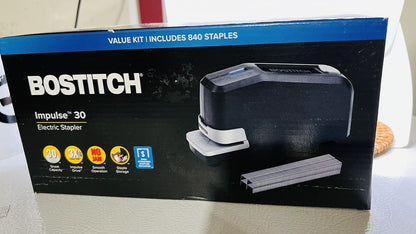 Bostitch Impulse 30 Electric Stapler(includes 840 staples), Value Kit /Black New