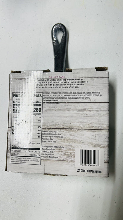 The Modern Gourmet Cast Iron Mini Skillet Baking Kit Chocolate Chip 2.1 Oz