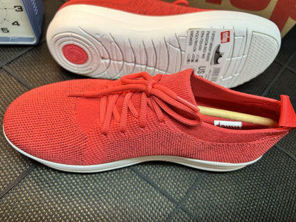 FitFlop Womens F-SPORTY UBERKNIT Athletic Sneakers Breathable Slip on NIN Red