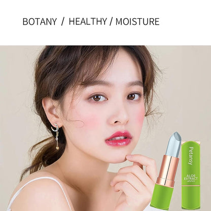 Aloe Vera Lipstick ,Lip Moisturizer Long Lasting Color Changing Petansy 3 Packs