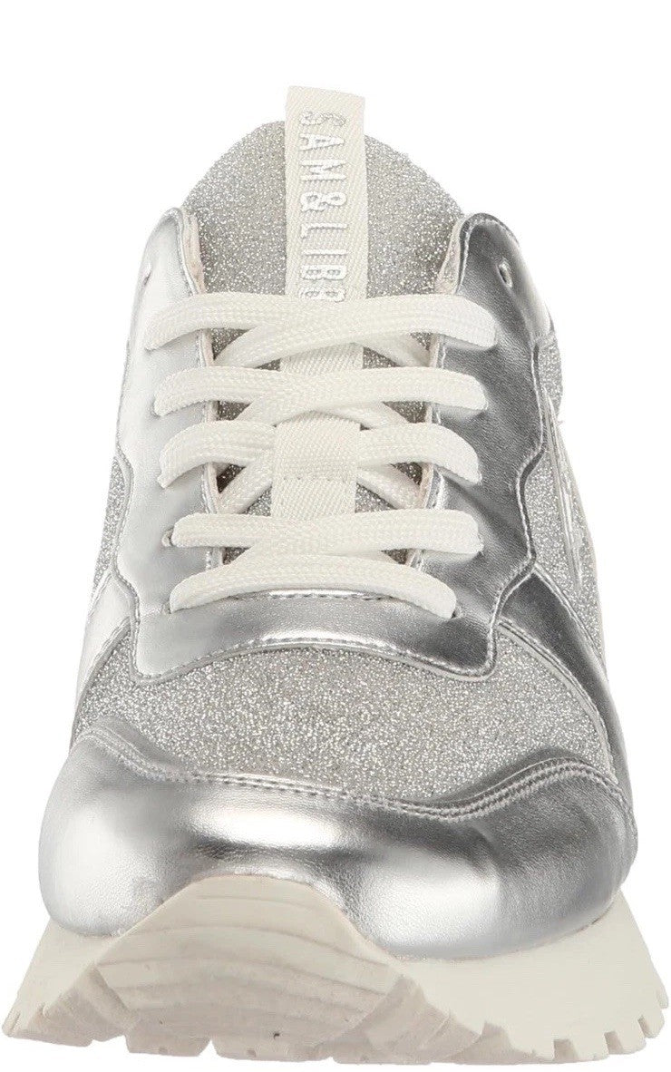 Sam & Libby Women's Randal Sneaker Lace Up Size 8.5 Silver