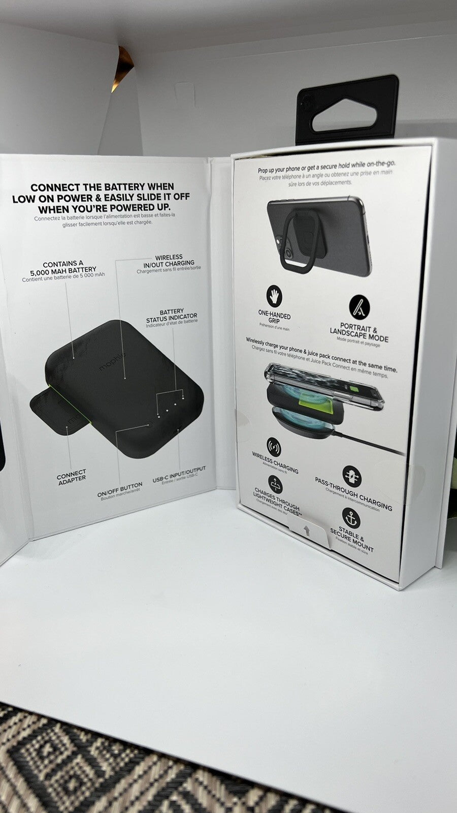 Mophie Juice Pack Connect Compact -5,000 mAh Battery w/stand Included New In Box