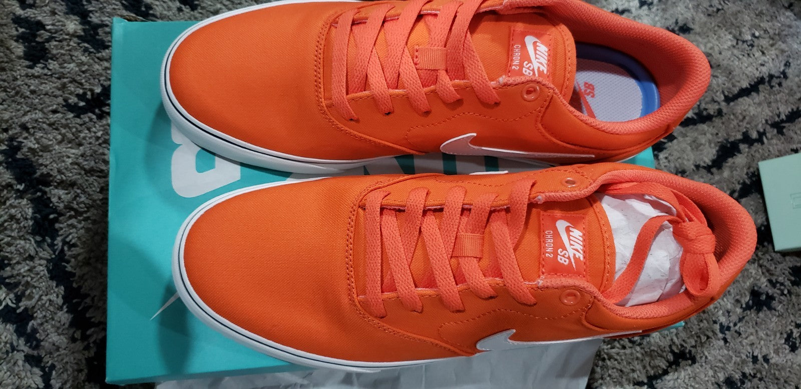 Nike Chron 2 Canvas SB Orange Men’s Shoes Size 10