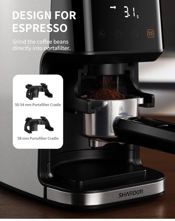SHARDOR Conical Burr Espresso Coffee Grinder Electric  Anti Static Open box