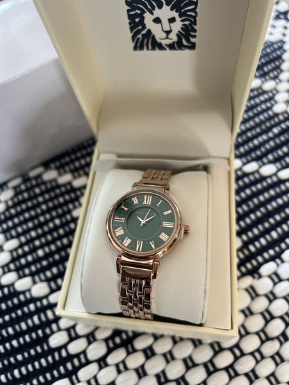 Anne Klein Women's AK/2158GNRG Rose Gold-Tone Bracelet Watch NEW in BoX