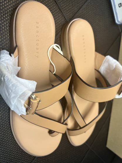 Sanctuary Smart Creation Spring Toe-Loop Sandal Brown Size 7M