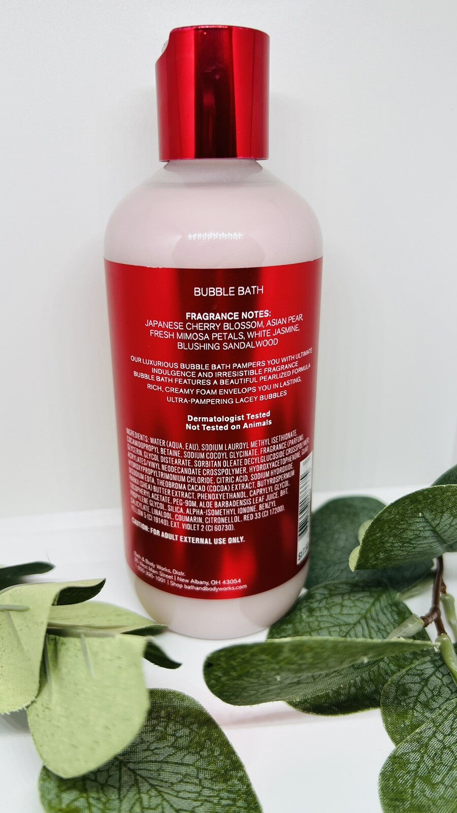 Bath & Body Works JAPANESE CHERRY BLOSSOM Bubble Bath 10 fl oz w/ Plastic Wrap