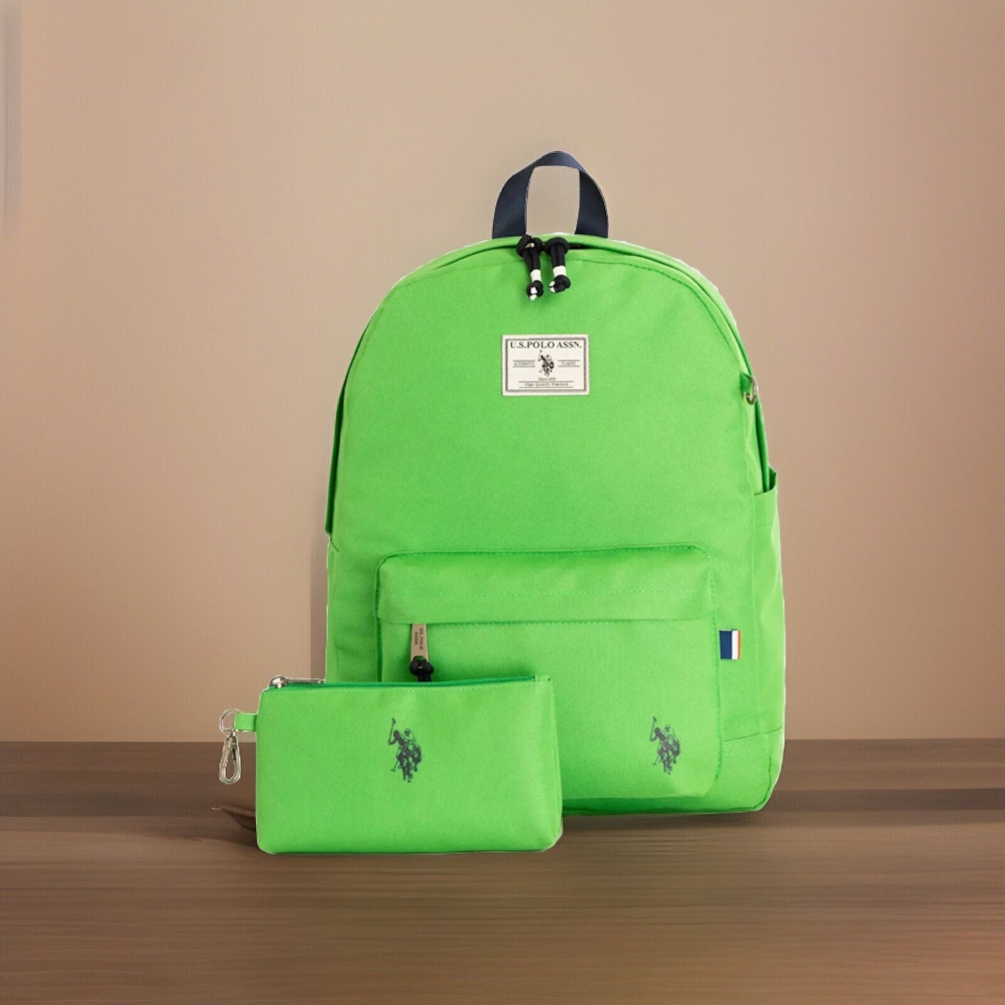 U.S. Polo Assn. Adult Water-Resistant Backpack Youth Green NWT