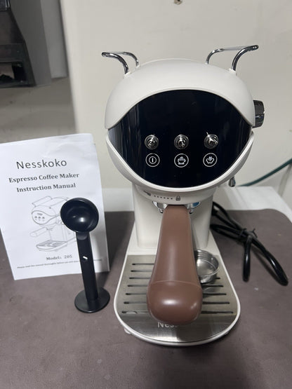 Nesskoko Espresso Machine, 20 BAR Pump Temperature Control Open box. See photos